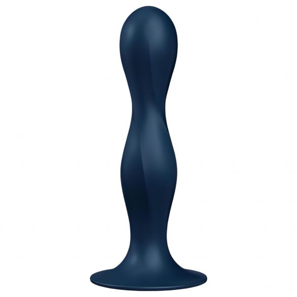 Satisfyer Double Ball-R - godemichet lesté avec ventouse (bleu foncé)