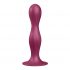 Satisfyer Double Ball-R - zátěžové dildo s lepivými nožičkami (červené)