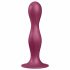 Satisfyer Double Ball-R - zátěžové dildo s lepivými nožičkami (červené)