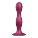 Satisfyer Double Ball-R - zátěžové dildo s lepivými nožičkami (červené)