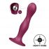 Satisfyer Double Ball-R - zátěžové dildo s lepivými nožičkami (červené)