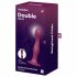 Satisfyer Double Ball-R - zátěžové dildo s lepivými nožičkami (červené)