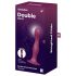 Satisfyer Double Ball-R - přísavkový závažíčkový dildo (červený)