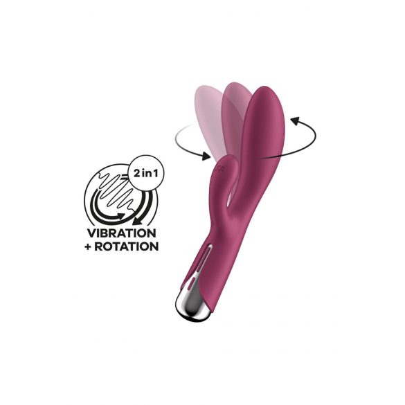 Satisfyer Spinning Rabbit 1 - draaiende clitorisstimulator (rood)