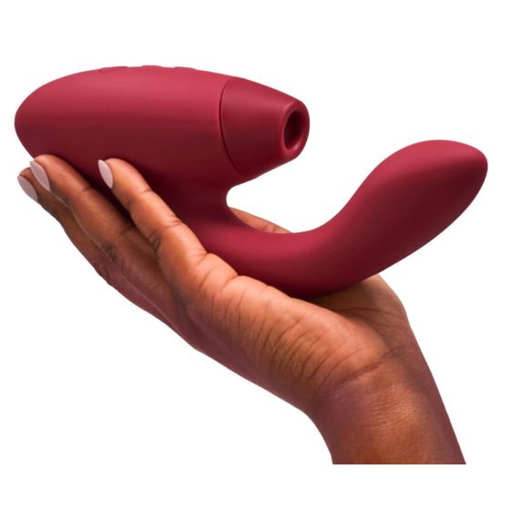 Womanizer Duo 2 - vodotěsný vibrátor bodu G a stimulátor klitorisu (červený)
