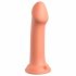 Dillio Big Hero - Silikonové dildo se svorkou (17 cm) - oranžové