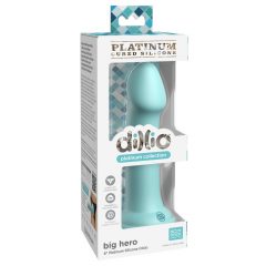   Dillio Big Hero - silikonové dildo s lepivými prsty (17 cm) - tyrkysové