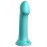 Dillio Big Hero - silikonové dildo s lepivými prsty (17 cm) - tyrkysové