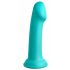 Dillio Big Hero - silikonové dildo s lepivými prsty (17 cm) - tyrkysové