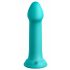 Dillio Big Hero - silikonové dildo s lepivými prsty (17 cm) - tyrkysové