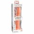 Dillio Wild Thing - silikonové dildo s drážkami (19 cm) - oranžové