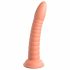 Dillio Chose Sauvage - dildo rainuré avec ventouse (19cm) - orange