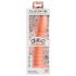 Dillio Chose Sauvage - dildo rainuré avec ventouse (19cm) - orange