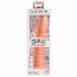 Dillio Wild Thing - silikonové dildo s drážkami (19 cm) - oranžové