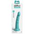 Dillio Slim Seven - stimulační dildo s lepkavými prsty (20 cm) - tyrkysové