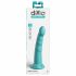 Dillio Slim Seven - stimulační dildo s lepkavými prsty (20 cm) - tyrkysové