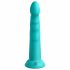 Dillio Slim Seven - stimulační dildo s lepkavými prsty (20 cm) - tyrkysové