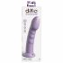 Dillio Super Eight - akrylové silikonové dildo s lepivými prsty (21 cm) - fialové