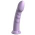 Dillio Super Eight - akrylové silikonové dildo s lepivými prsty (21 cm) - fialové