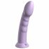 Dillio Super Eight - akrylové silikonové dildo s lepivými prsty (21 cm) - fialové