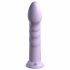 Dillio Super Eight - akrylové silikonové dildo s lepivými prsty (21 cm) - fialové