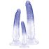 Crystal Clear - ensemble de dildos pour entraînement anal - 3 pièces (transparent-bleu)