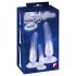 Kristalhelder - Anale Trainer Dildo Set - 3 stuks (transparant-blauw)