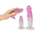 Crystal Clear - anale trainer set - 3 stuks (doorzichtig-roze)