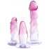 Crystal clair - kit de dresseur anal - 3 pièces (rose transparent)