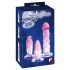 Crystal clair - kit de dresseur anal - 3 pièces (rose transparent)