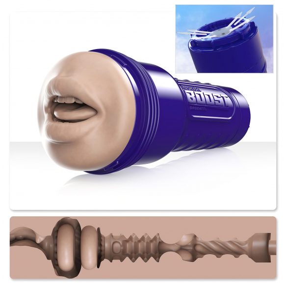 Fleshlight Boost Blow - realistický masturbátor do úst (přírodní)