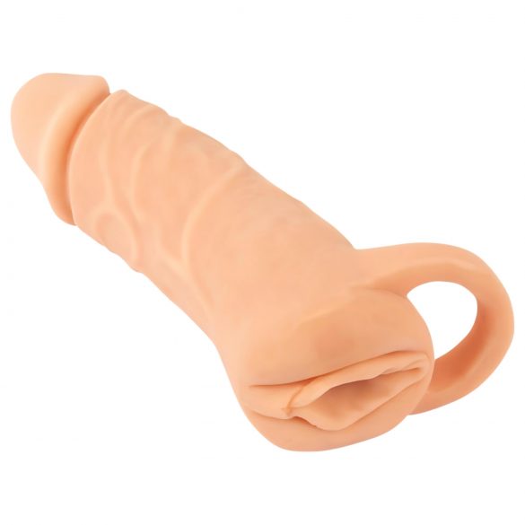 Nature Skin - Návlek na penis a dildo - 18 cm (přírodní)