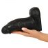 Realistixxx Real Giant - obří dildo s varlaty - 22 cm (černé)