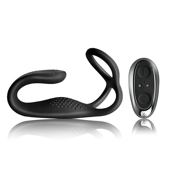 Rocks-Off - anneau pénien vibrant anal rechargeable avec télécommande (noir)