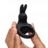 Anneau vibrant Happy Rabbit rechargeable (noir)