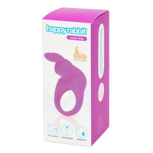 Happyrabbit Cock - dobíjecí vibrační kroužek na penis (fialový)