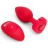 b-vibe cœur - vibromasseur anal rechargeable (rouge)