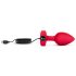 b-vibe cœur - vibromasseur anal rechargeable (rouge)