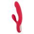 Lapin Sourire Thumping - vibromasseur rechargeable à 3 moteurs (rouge)