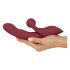 Javida 2 Function Rabbit - oplaadbare vibrator met clitorisarm (rood)