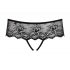 Obsessive Merossa - string ouvert avec strass - noir - 2XL/3XL