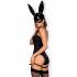 Obsessive OB7008 Sexy Bunny - kostým zajíčka (černý)  - L/XL