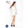 Passion BS025 - boční síťované mini šaty s dlouhým rukávem (bílé) - S-L
