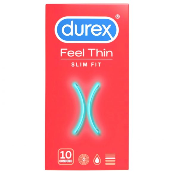 Durex Feel Thin Slim Fit - kondom pro přirozený pocit (10 ks)