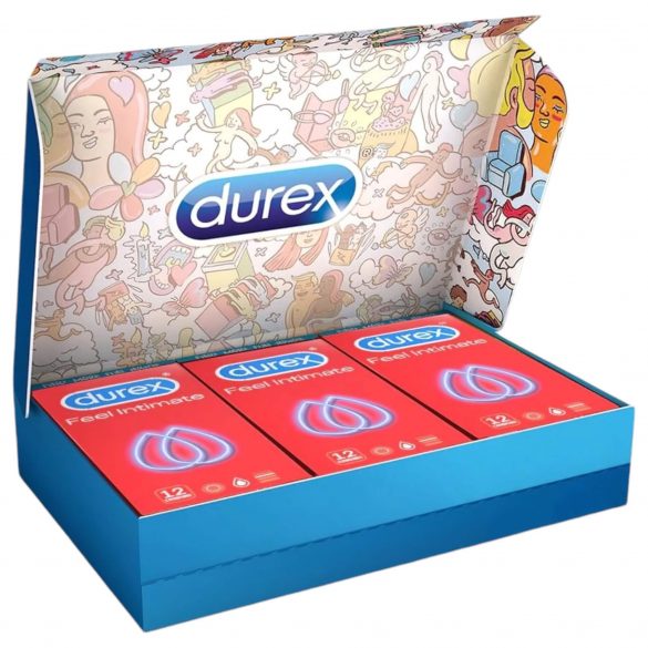 Durex Feel Intimate - balení tenkostěnných kondomů (3 x 12 ks)