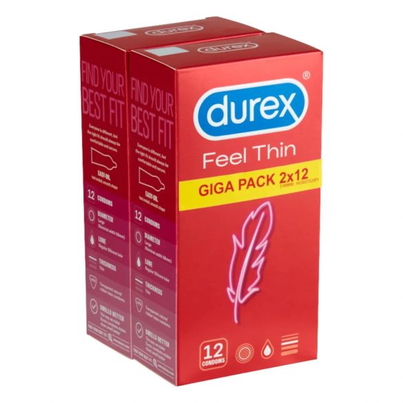 Durex Feel Thin - realistisch gevoel condooms (2x12st)