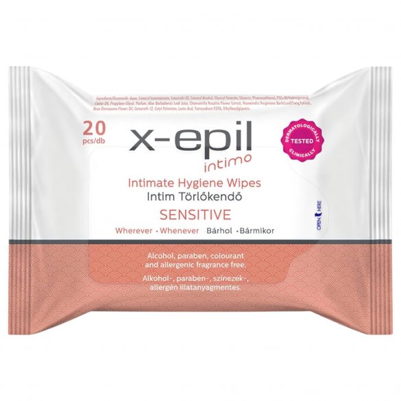 X-Epil Intimo Sensitive - intimní utěrka (20ks)