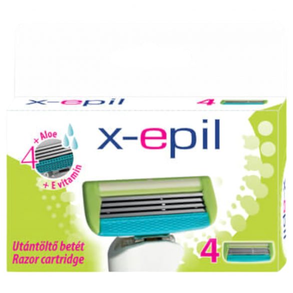 X-Epil - Recharges de rasoir pour femmes à 4 lames (4 pièces)