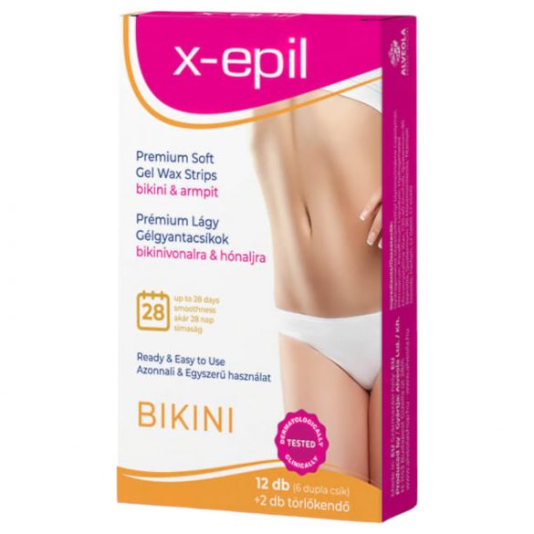 X-Epil - hotové depilační pásky 12ks - bikini/podpaží