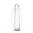 Addiction Kristal - zuignap dildo (doorzichtig) - 18cm